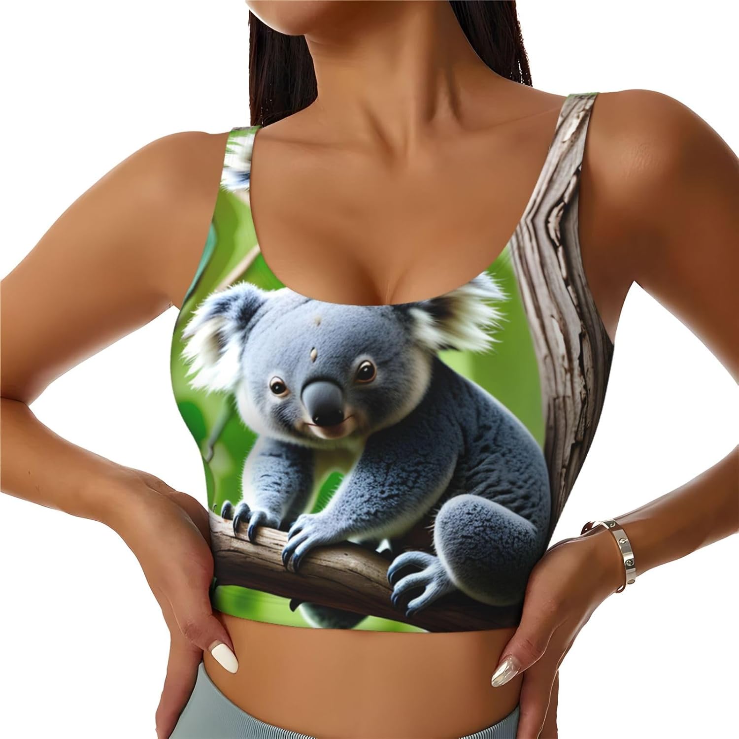 Yoga Fitness Workout - A little koala Printing Women's Sports