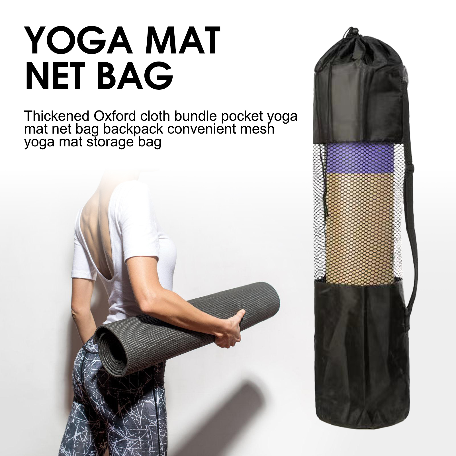 Fitness Yoga Pilates - Yoga Mat Bag with Mesh Window
