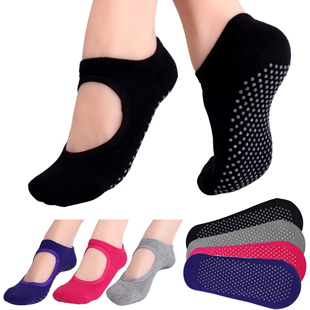Fitness Yoga Pilates - Backless Non-slip Fitness Pilates Socks Cotton