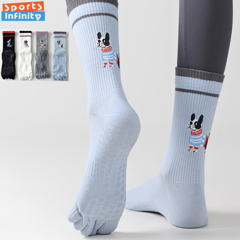 Yoga Fitness Workout - Cute Dog Print Yoga Socks Anti