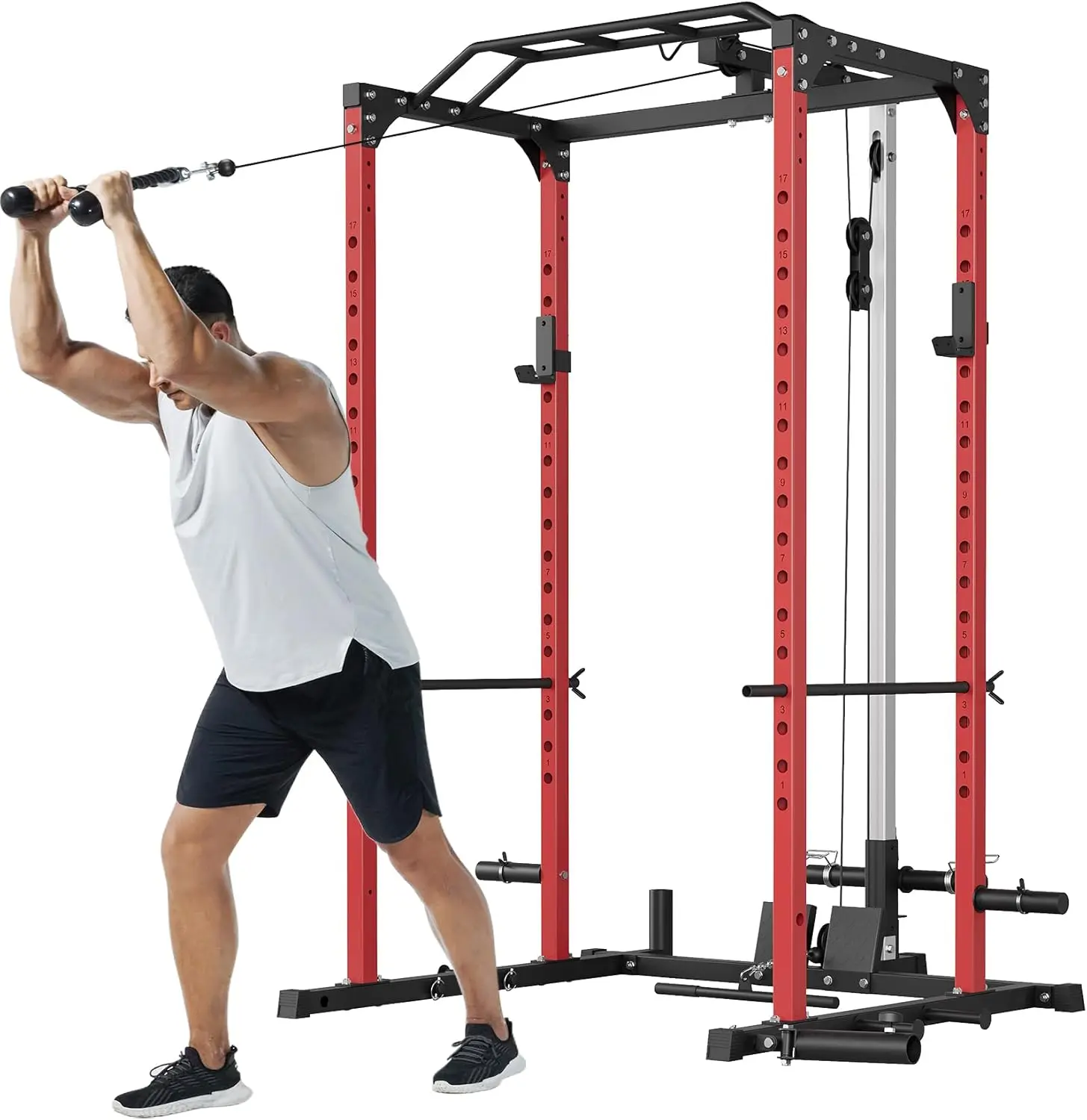Lat Pulldown Bar - Garvee 1200LBS Heavy Duty Squat Rack