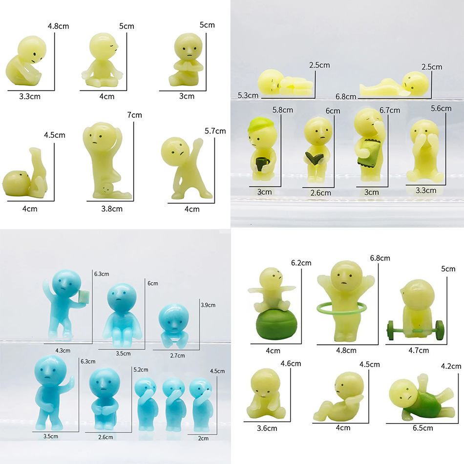 Glow In The Dark Mini Figure S - đánh giá và giá Yoga Fitness Tva