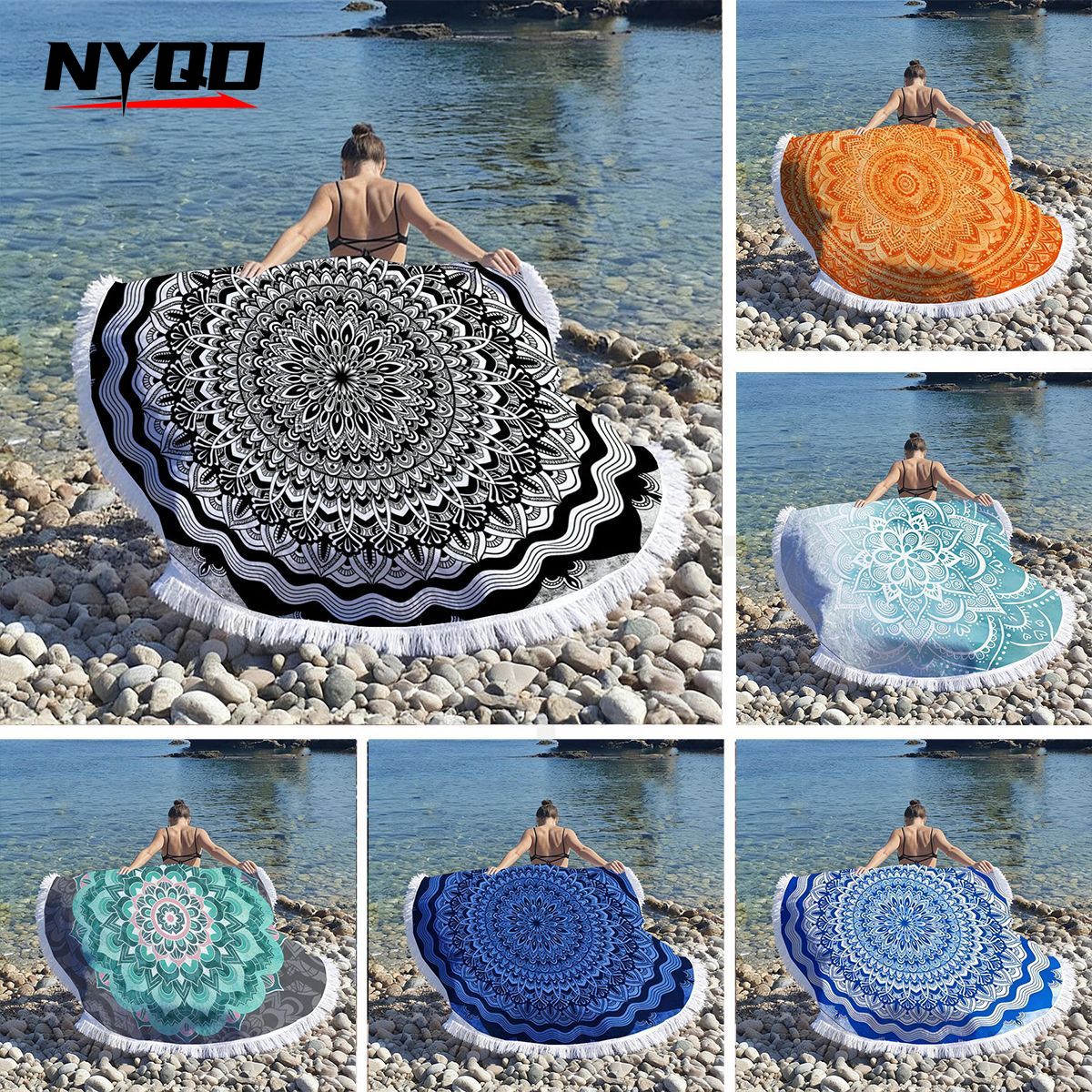 Mandala Round Beach Towels Sum - đánh giá và giá Thick Yoga Mat