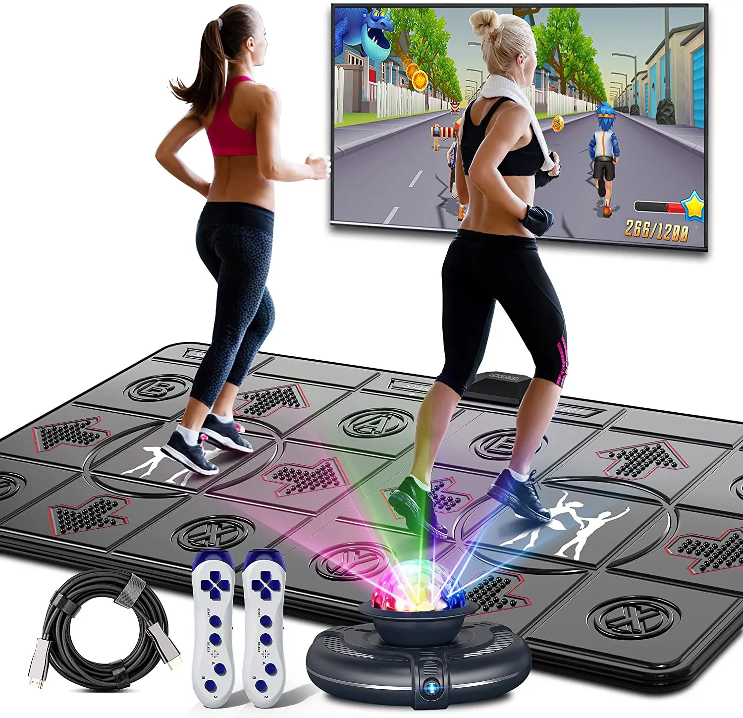 Wireless Double Dance Mat for  - đánh giá và giá Yoga Fitness Tva