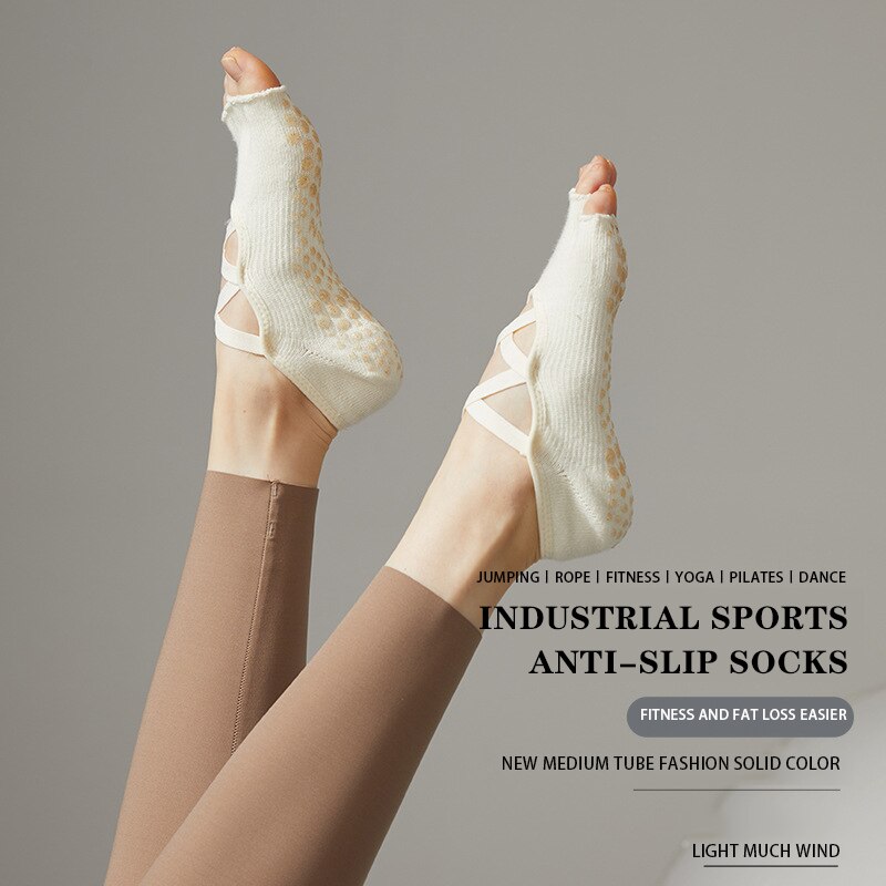 Ladies Yoga Socks Non Slip Gri - đánh giá và giá Fitness Yoga Pilates