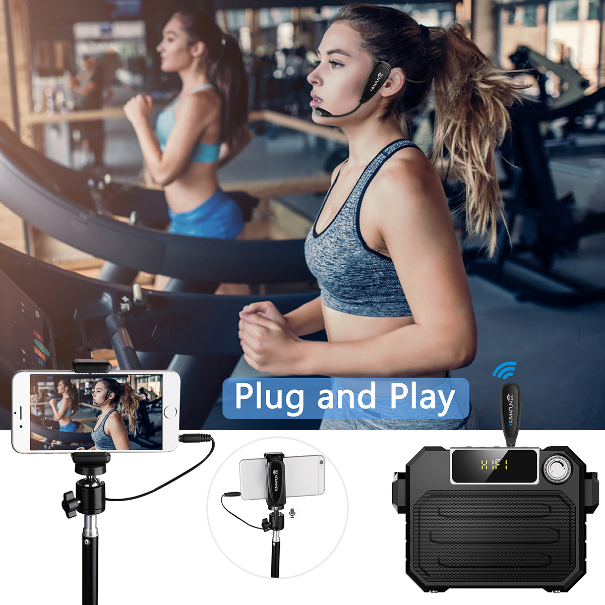 KIMAFUN 2.4G Wireless Fitness  - đánh giá và giá Yoga Fitness Instructor