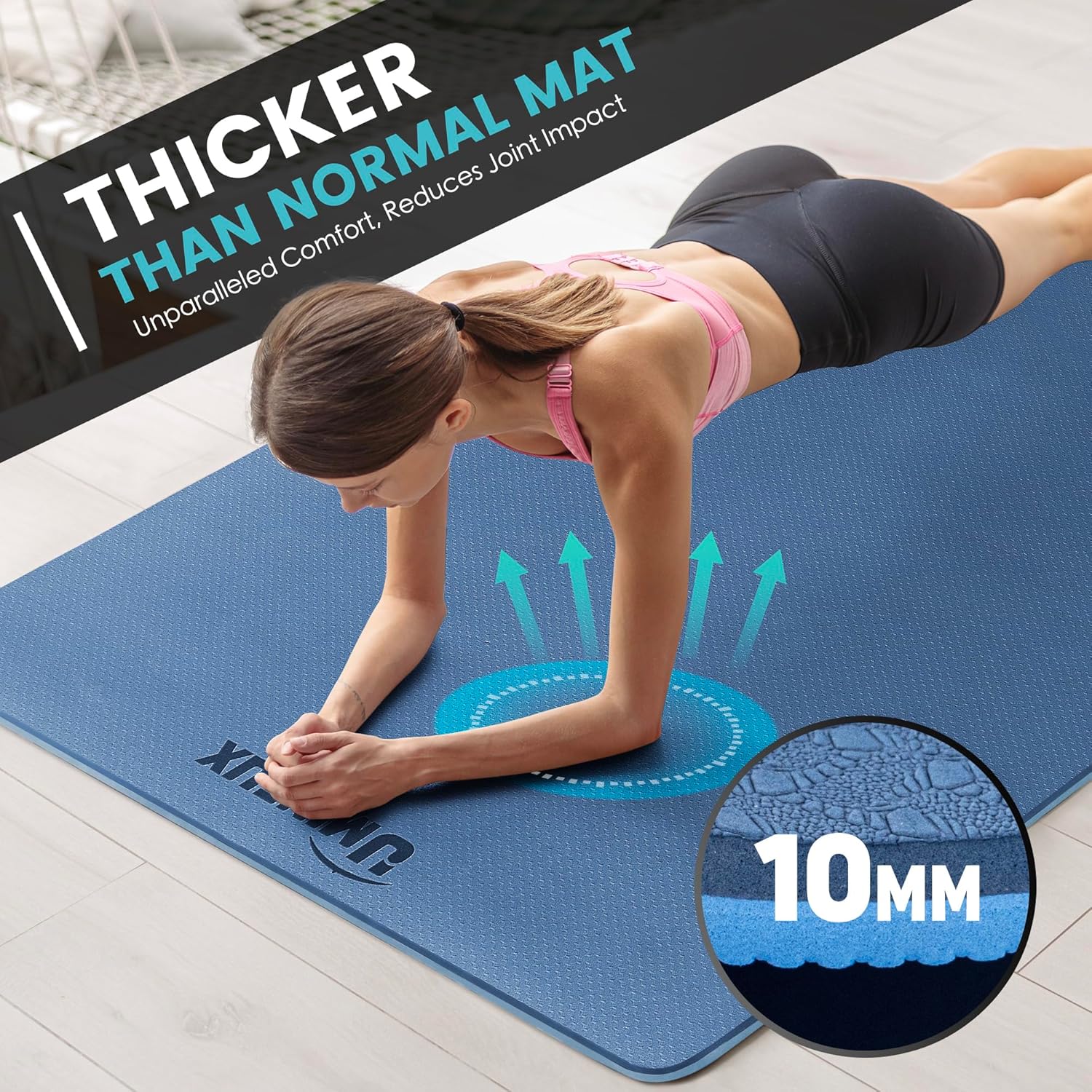 Large Yoga Mat 1/4 & 2/5 Inch  - đánh giá và giá Thick Yoga Mat
