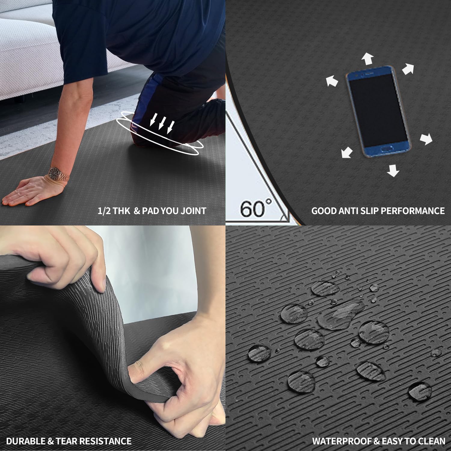 Extra Thick TPE Yoga Mat 6'x4' - đánh giá và giá Thick Yoga Mat