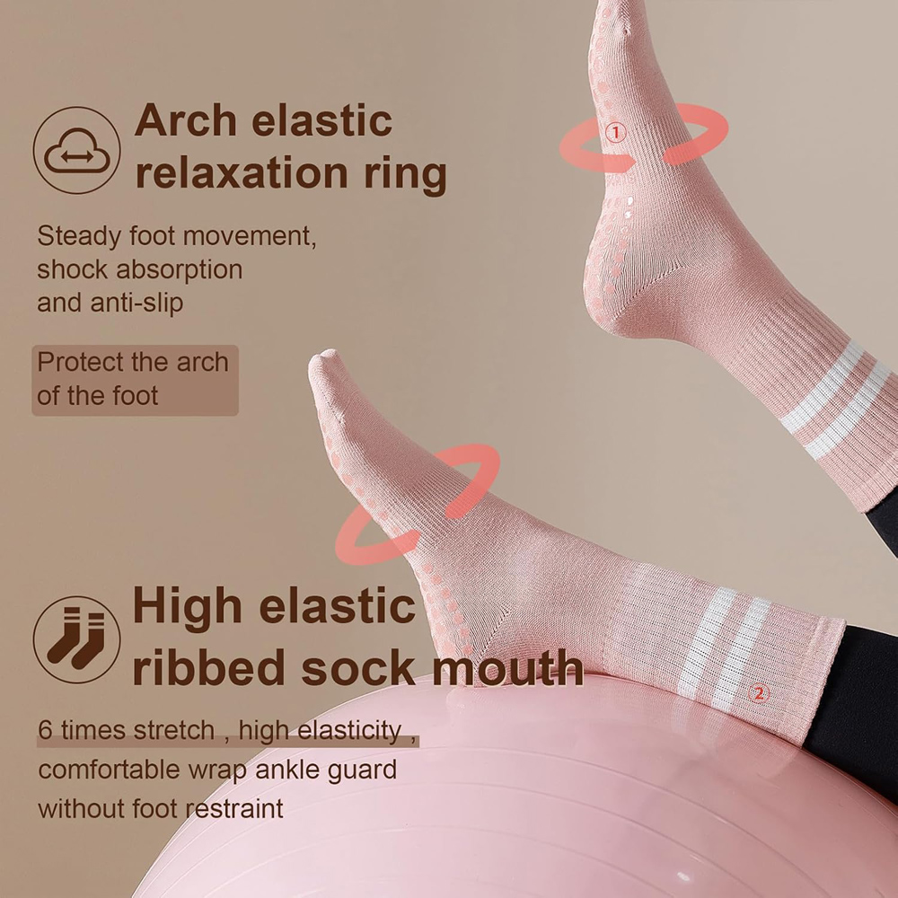 Yoga Pilates Socks with Grips  - đánh giá và giá Yoga Dance & Fitness Center Llc