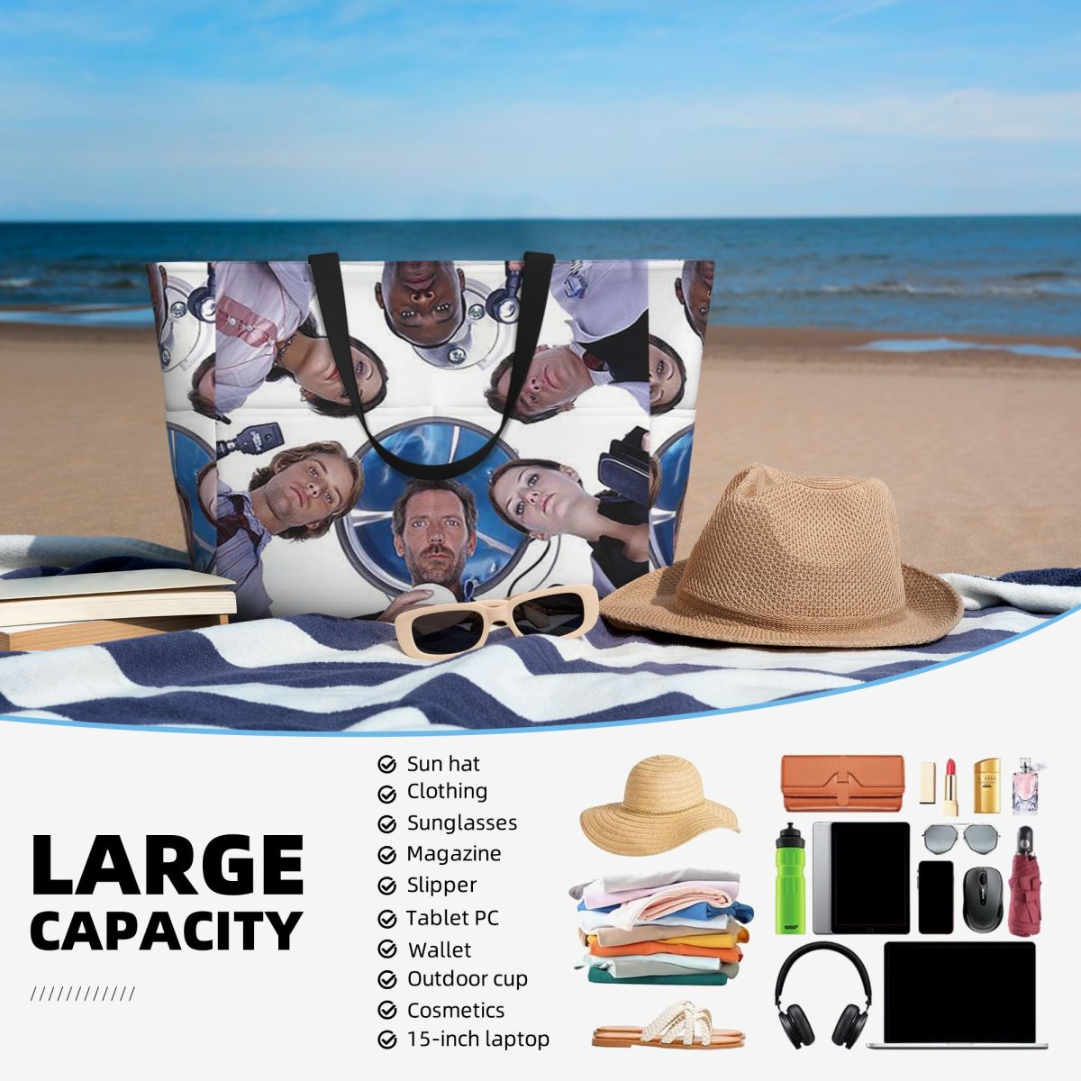 House MD TV Show Beach Tote Ba - đánh giá và giá Yoga Fitness Tva