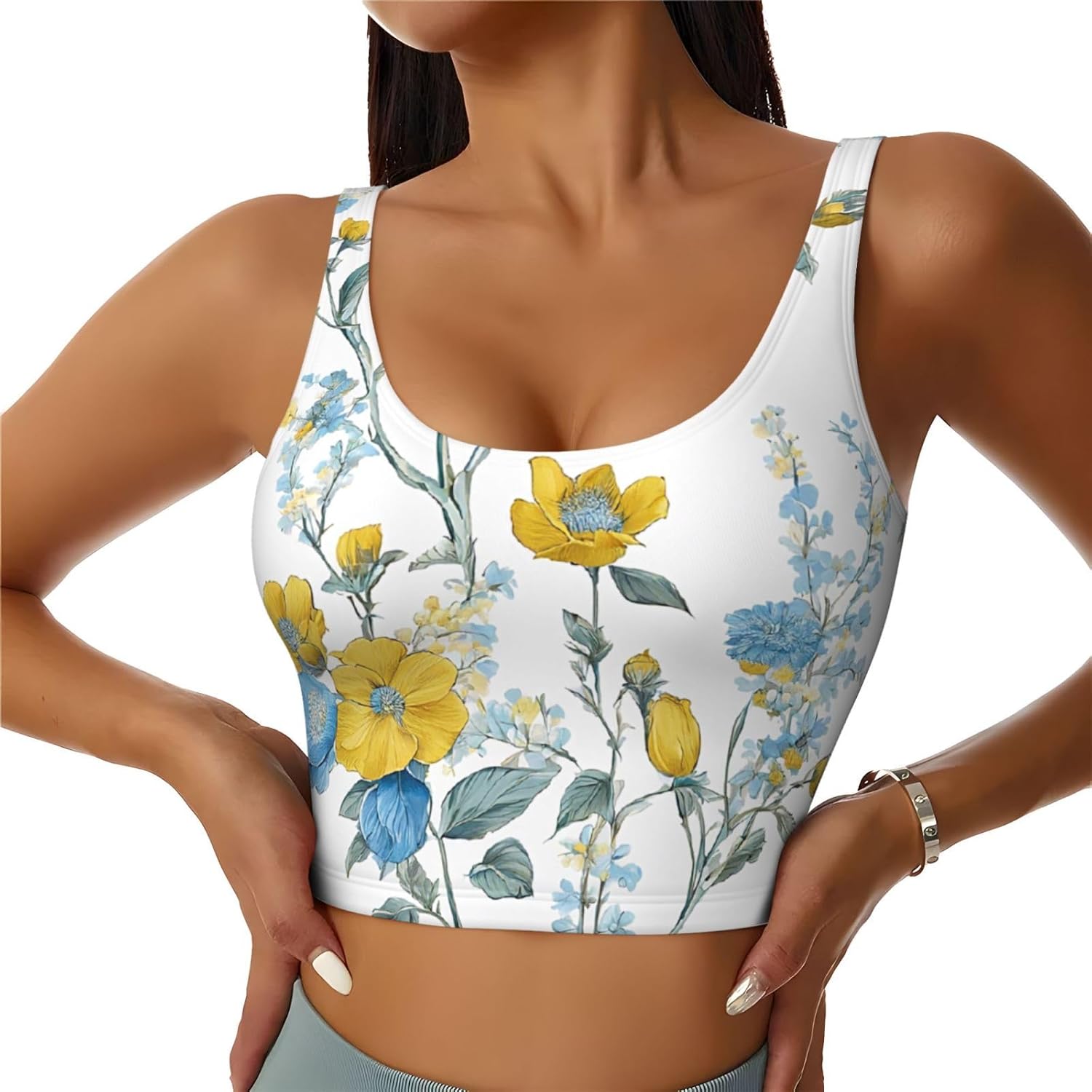 Blue Flower Floral Pattern Ros - đánh giá và giá Yoga Dance & Fitness Center Llc