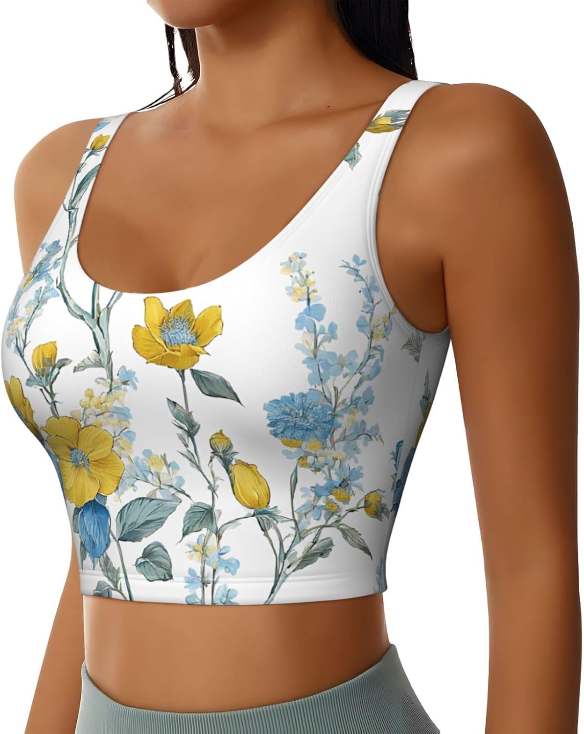 Blue Flower Floral Pattern Ros - đánh giá và giá Yoga Dance & Fitness Center Llc