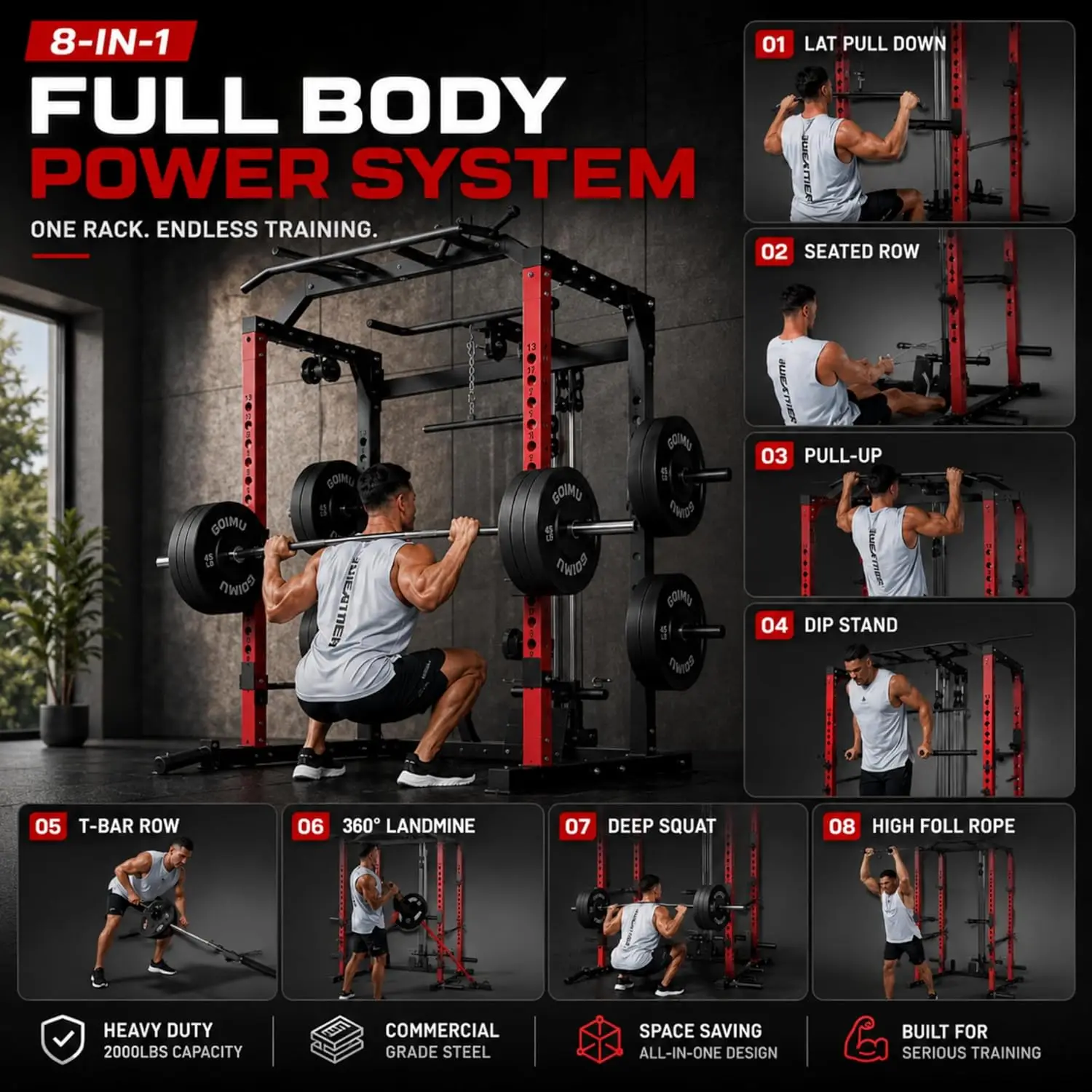 Garvee 1200LBS Heavy Duty Squa - đánh giá và giá Lat Pulldown Bar