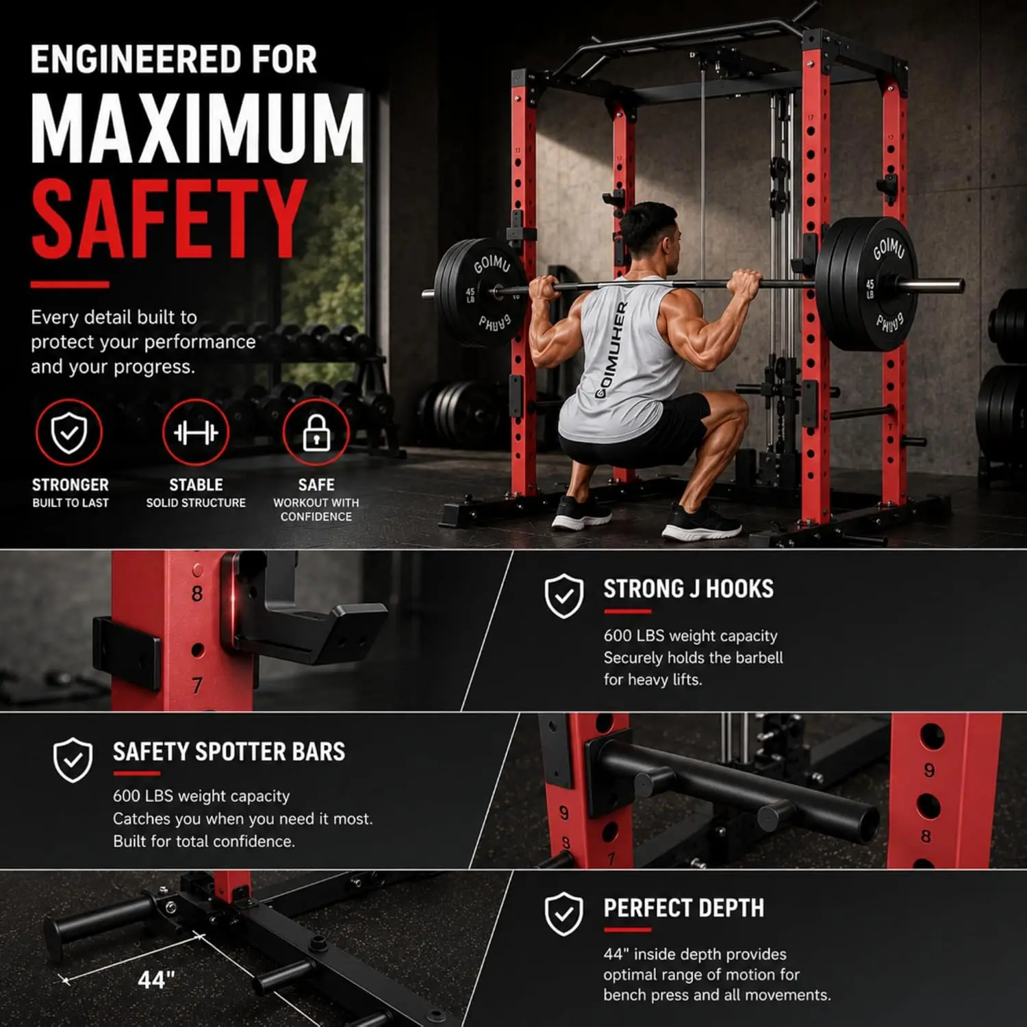 Garvee 1200LBS Heavy Duty Squa - đánh giá và giá Lat Pulldown Bar