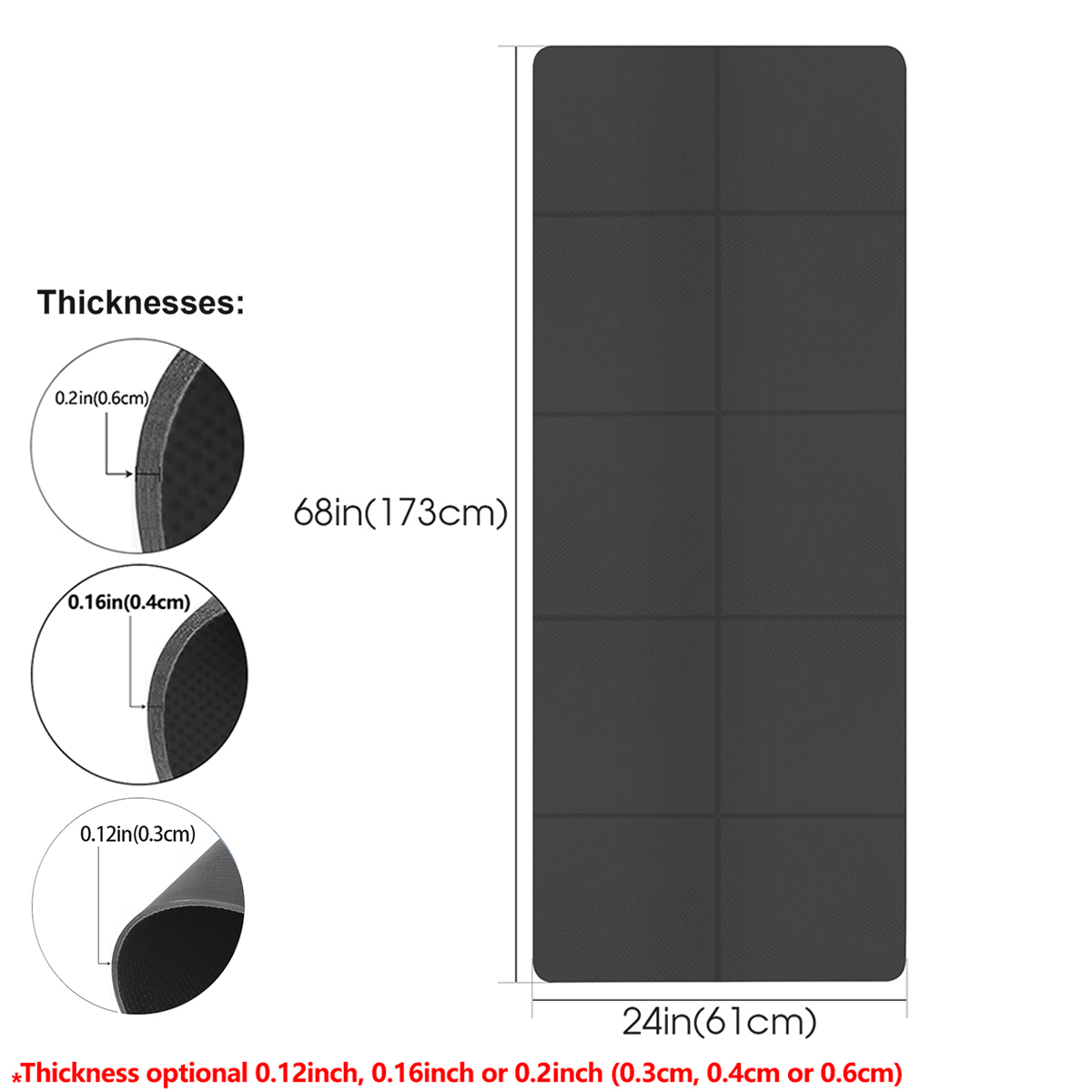 Foldable Yoga Mat Black Eco Fr - đánh giá và giá Thick Yoga Mat