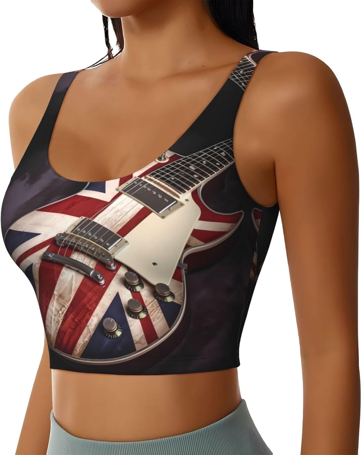 Guitar British Flag Print Wome - đánh giá và giá Yoga Dance & Fitness Center Llc
