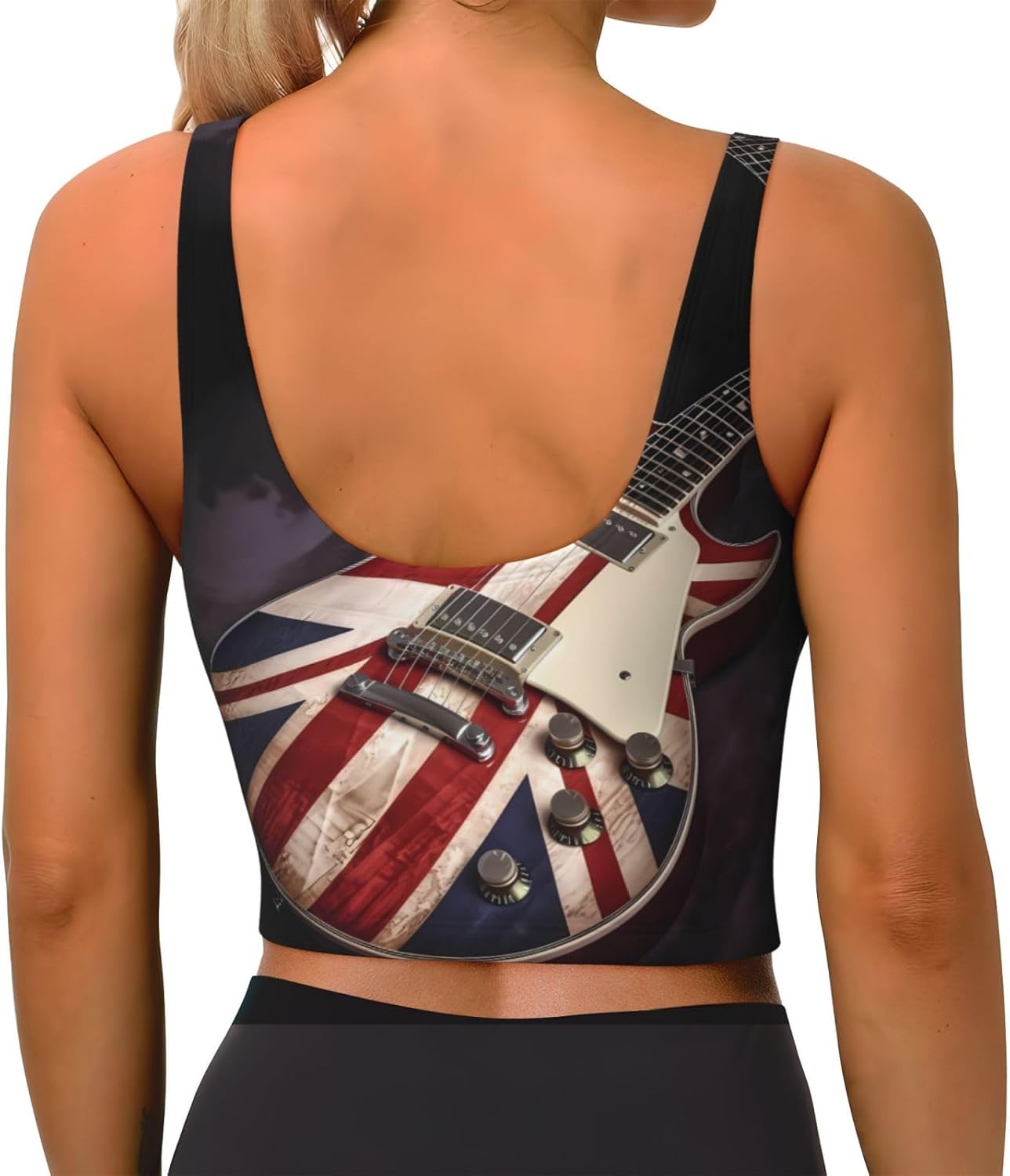 Guitar British Flag Print Wome - đánh giá và giá Yoga Dance & Fitness Center Llc