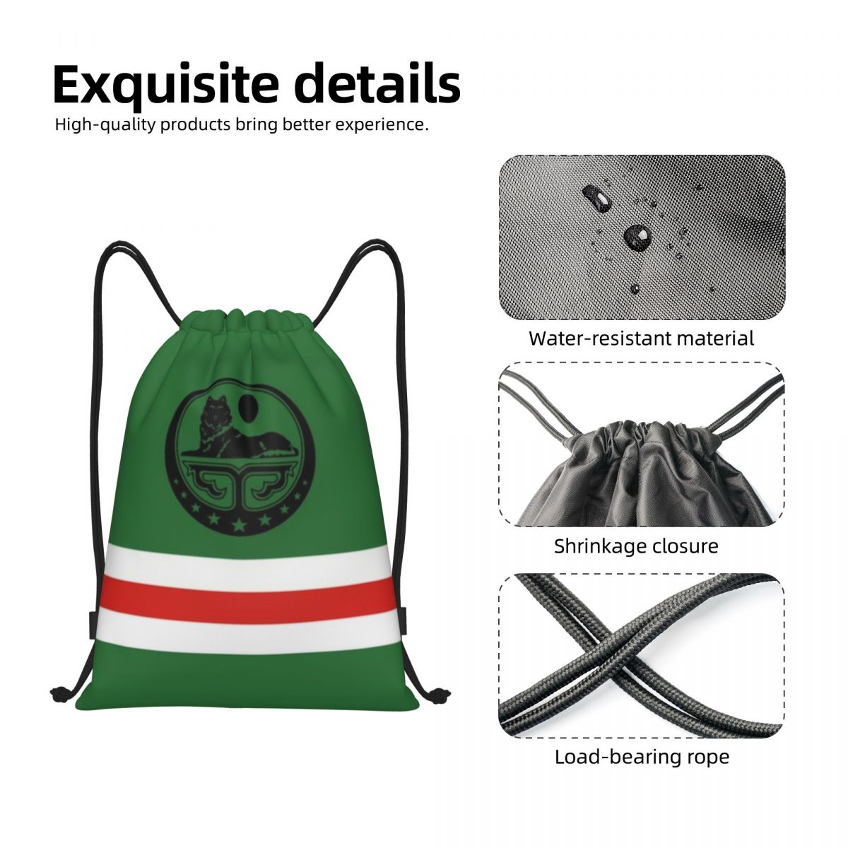 Custom Chechen Borz Drawstring - đánh giá và giá Yoga Fitness Bag