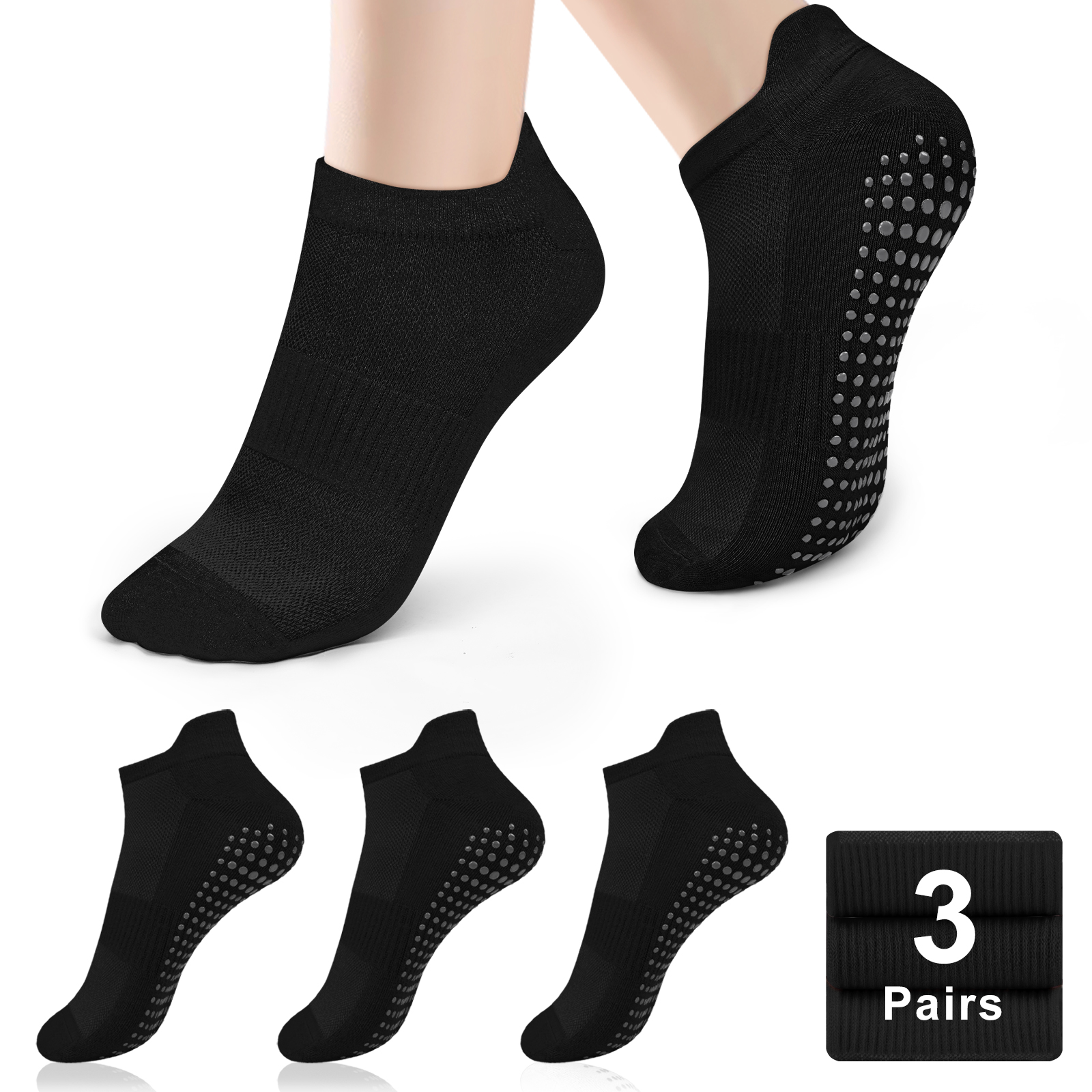 3 Pairs Yoga Socks Women Cotto - đánh giá và giá Yoga Dance & Fitness Center Llc